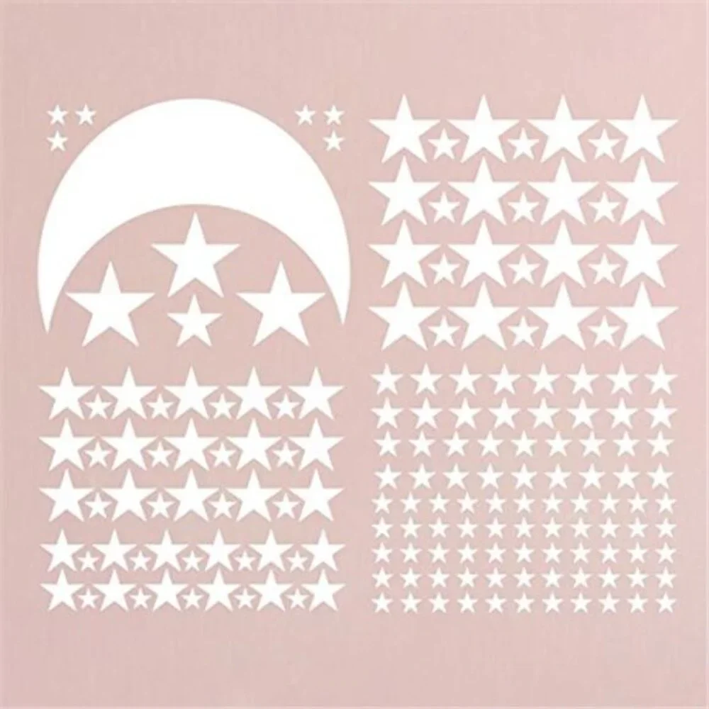 Moon and Stars Wall Decal Kids Nursery Baby Room Vinyl Sticker Bedroom Decor